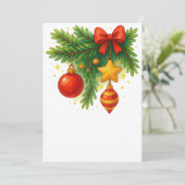 Invitation à la fête de Noël. Carte de Noël (Debout devant)