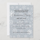 Invitation à la fête de Noël classique du flocon d (Devant)