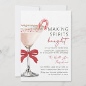 Invitation à la fête de Noël Cocktail de Fêtes (Devant)
