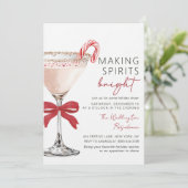 Invitation à la fête de Noël Cocktail de Fêtes (Debout devant)