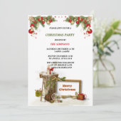 Invitation à la fête de Noël | Conception de pin f (Debout devant)