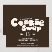 Invitation à la fête de Noël Cookie Swap (Devant / Derrière)