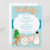 Invitation à la fête de Noël Cookie Swap (Devant / Derrière)