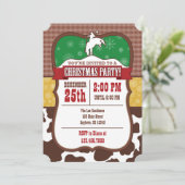 Invitation à la fête de Noël Cowboy (Debout devant)