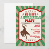 Invitation à la fête de Noël Cowboy (Devant / Derrière)