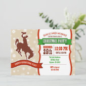 Invitation à la fête de Noël Cowboy (Debout devant)