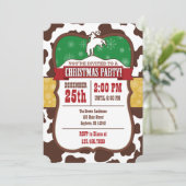 Invitation à la fête de Noël Cowboy (Debout devant)