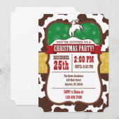 Invitation à la fête de Noël Cowboy (Devant / Derrière)