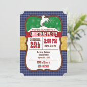 Invitation à la fête de Noël Cowboy Bleu (Debout devant)
