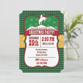 Invitation à la fête de Noël Cowboy Vert (Debout devant)