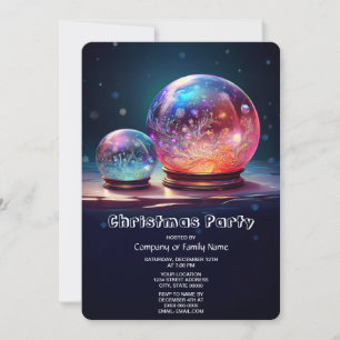 Invitation à la fête de Noël Crystal Snowballs