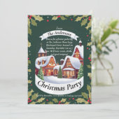 Invitation à la fête de Noël Cute Festive (Debout devant)