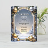 Invitation à la fête de Noël dans un cadre (Debout devant)