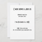 Invitation à la fête de Noël de Cowboy Snowman (Dos)