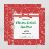 Invitation à la fête de Noël de Flambeaux rouges e (Devant / Derrière)