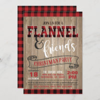 Invitation à la fête de Noël de Flannel et d'amis