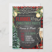 Invitation à la fête de Noël de Flannel et Fizz (Devant)