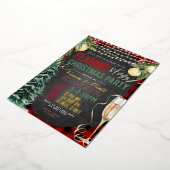 Invitation à la fête de Noël de Flannel et Fizz (Rotation)