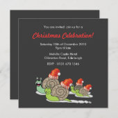 Invitation à la fête de Noël de Funny Snails (Devant / Derrière)