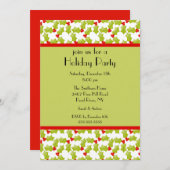 Invitation à la fête de Noël de Holly Border (Devant / Derrière)