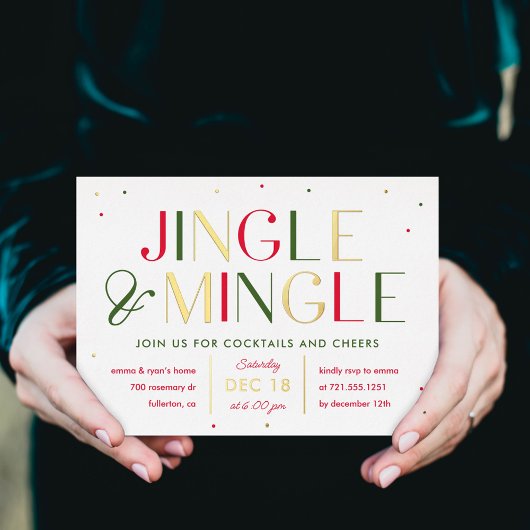Invitation à la fête de Noël de Jingle et Mingle F