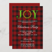 Invitation à la fête de Noël de JOY Tartan (Devant / Derrière)
