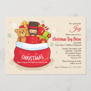 Invitation à la fête de Noël de la collecte de jou