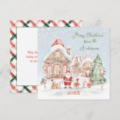 Invitation à la fête de Noël de la maison de Noël  (Devant / Derrière)