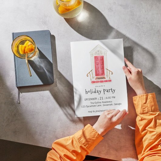 Invitation à la fête de Noël de la porte rouge