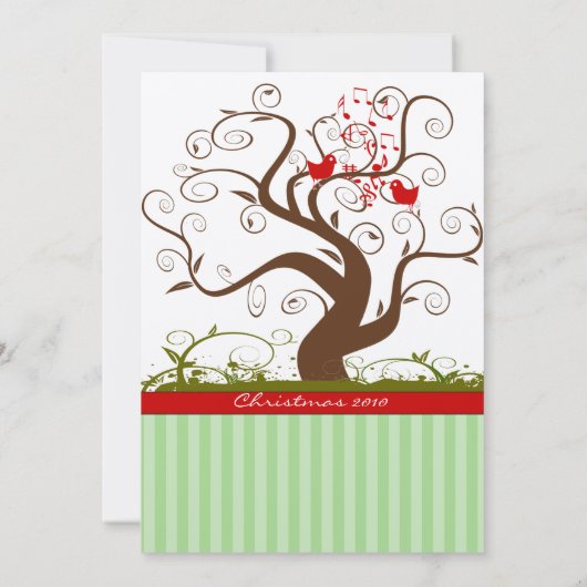 Invitation à la fête de Noël de l'arbre à chanter (Dos)