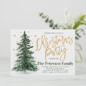 Invitation à la fête de Noël de l'arbre de pin (Debout devant)