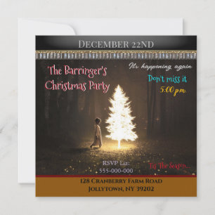 Invitation à la fête de Noël de l'arbre lumineux
