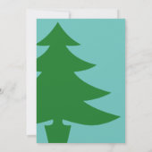 Invitation à la fête de Noël de l'Arbre rétro (Dos)