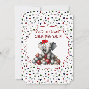 Invitation à la fête de Noël de l'éléphant blanc
