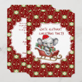 Invitation à la fête de Noël de l'éléphant blanc (Devant / Derrière)