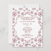 Invitation à la fête de Noël de l'éléphant blanc (Dos)