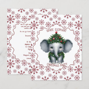 Invitation à la fête de Noël de l'éléphant blanc