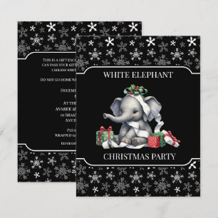 Invitation à la fête de Noël de l'éléphant blanc