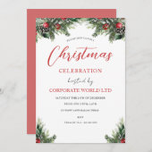 Invitation à la fête de Noël de l'entreprise (Devant / Derrière)