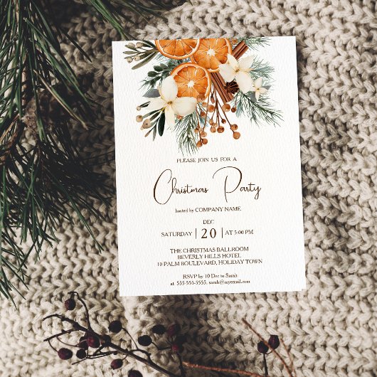 Invitation à la fête de Noël de l'entreprise