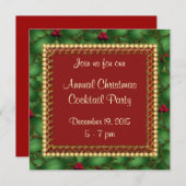 Invitation à la fête de Noël de l'entreprise (Devant / Derrière)