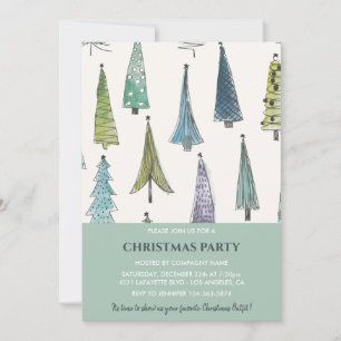 Invitation à la fête de Noël de l'entreprise Arbre