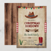 Invitation à la fête de Noël de l'Ouest (Devant / Derrière)