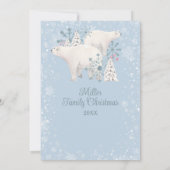 Invitation à la fête de Noël de l'ours polaire (Dos)