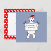 Invitation à la fête de Noël de l'ours polaire per (Devant / Derrière)