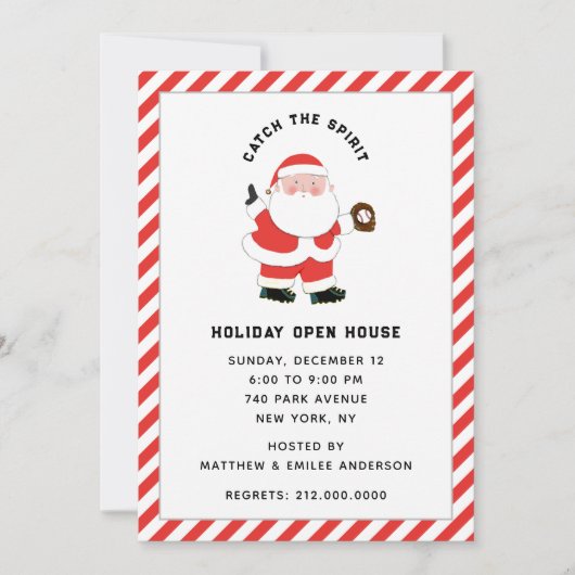 Invitation à la fête de Noël de Noël (Devant)