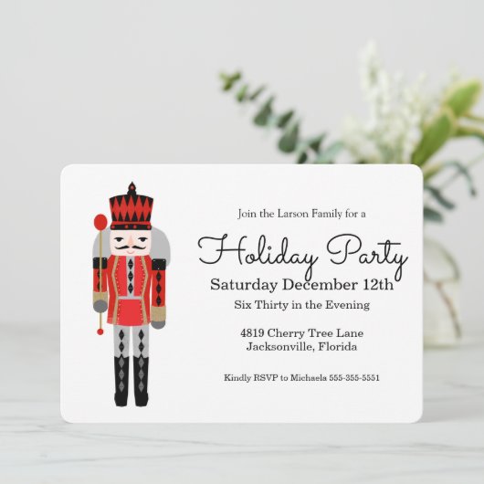 Invitation à la fête de Noël de Nutcracker (Debout devant)