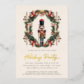 Invitation à la fête de Noël de Nutcracker rouge (Recto)