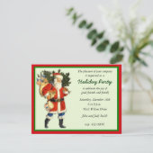 Invitation à la fête de Noël de père Noël (Debout devant)