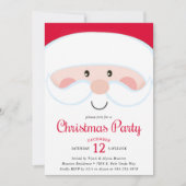 Invitation à la fête de Noël de père Noël (Devant)